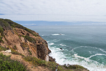 Trail at Pt. Dume Natural Preserve overlooking 
the Pacific Ocean, California