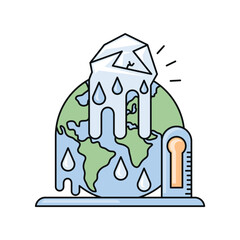 climate change on planet melting of glaciers