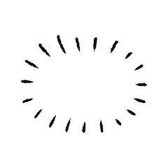 手描きの心の声の吹き出し