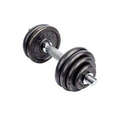 Naklejka premium Barbell isolated on transparent background.