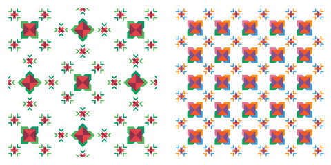 Indian Punjabi embroidery Phulkari Pattern, Indian Kurtis Digital Print, Design. Geometric Pattern. Phulkari In Pakistan and Digital designed motif and kalamkari design, Textile Clothing