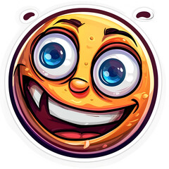 Fototapeta premium A vibrant illustration of a smiley face, characterized by a simple and cheerful design
