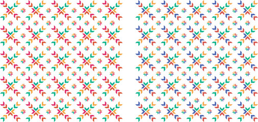 Phulkari Pattern, Indian Kurtis Digital Print, Design. Geometric Pattern. Phulkari In Pakistan and Digital designed motif and kalamkari design, Textile Clothing, Indian Punjabi embroidery