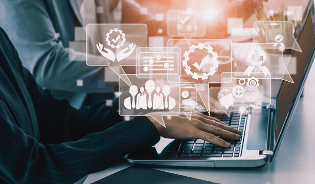 Quality Assurance and Quality Control Concept - Modern graphic interface showing certified standard process, product warranty and quality improvement technology for satisfaction of customer. uds