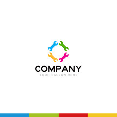 car mechanic vector logo design, Abstract and creative icon logo design. Company Name and Slogan