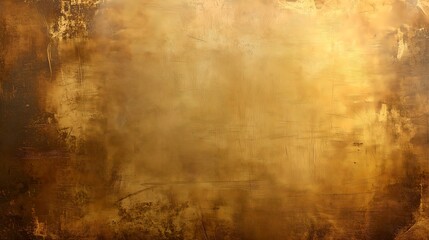 Abstract Grunge Gold Textured Background, Vintage Metallic Surface with Scratches

