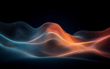 Obraz premium The background of future science and technology theme composed of particles and lines