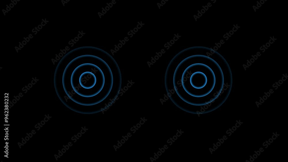 Poster wave radio diffusion. abstract background. digital radio waves diffusion animation. animation loopin