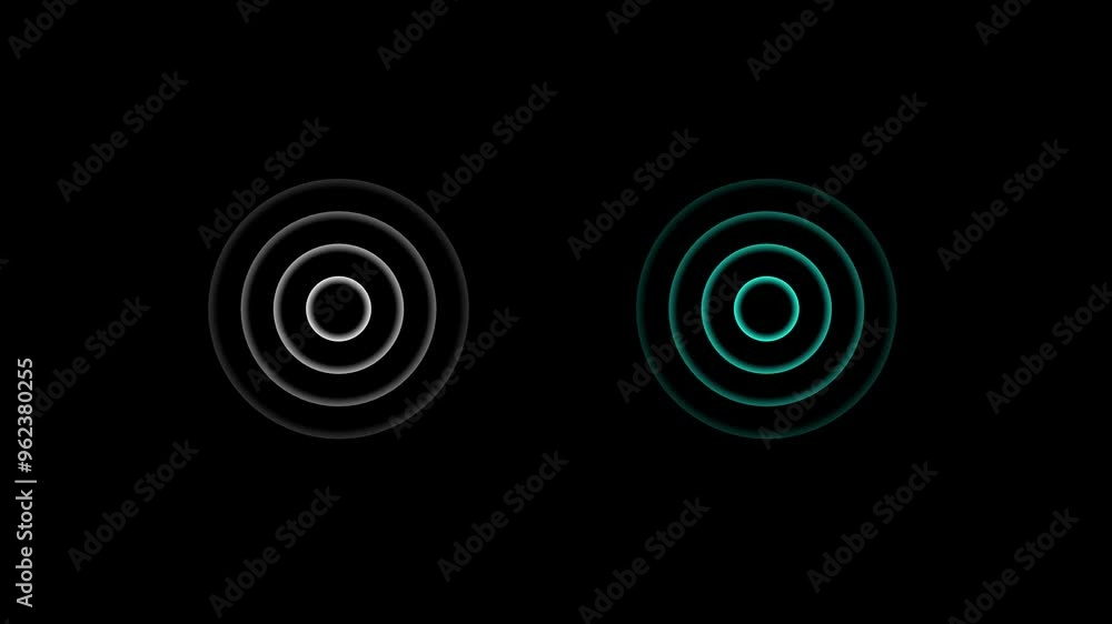 Poster wave radio diffusion. abstract background. digital radio waves diffusion animation. animation loopin