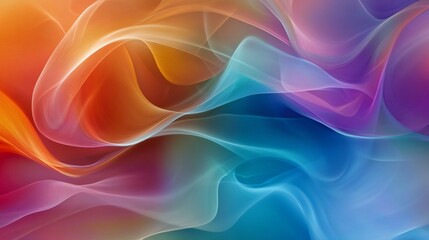 Obraz premium Abstract background of colorful, wavy, flowing lines.