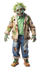 Fototapeta premium halloween, zombie, evil, man, face, horror, dark, transparent, nightmare, holiday, costume, scary