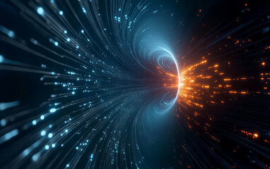 Naklejka premium Future scientific and technological background and abstract architectural lines