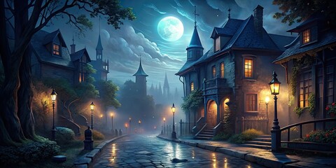 Obraz premium velvety midnight cinematic mystery shadows