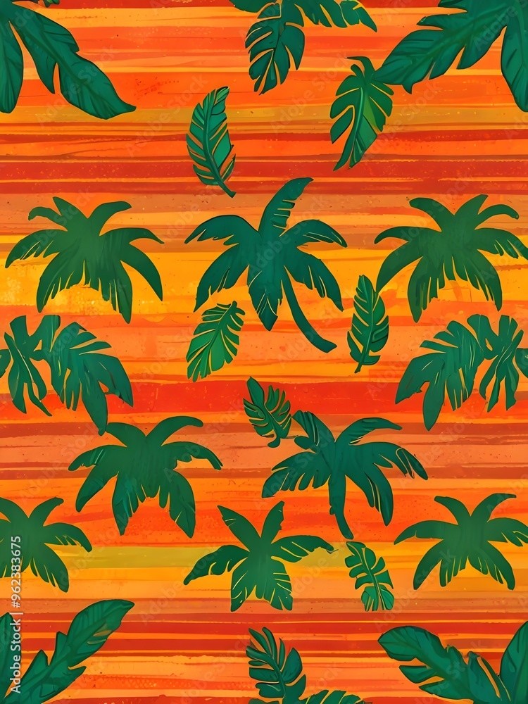 Sticker Tropical Sunset