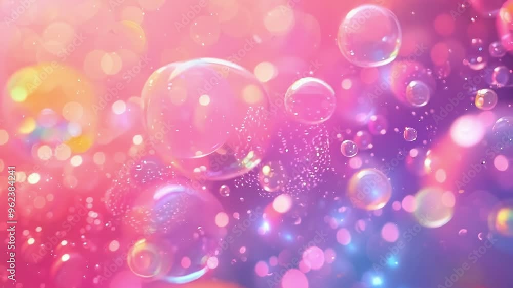 Aufkleber colorful and abstract background with bubbles floating in the air, representing financial concepts s
