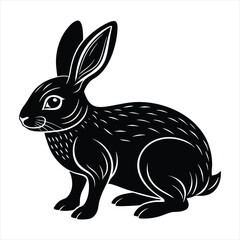 rabbit silhouette vector