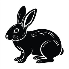 rabbit silhouette vector