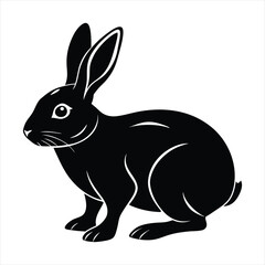 rabbit silhouette vector