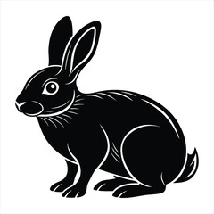 rabbit silhouette vector