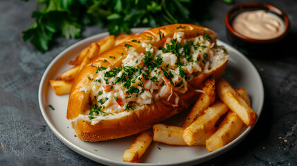 Lobster roll sandwich