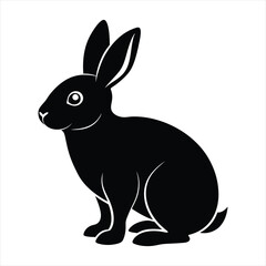 rabbit silhouette vector