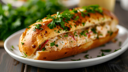Lobster roll sandwich
