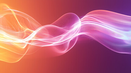 Colorful Flowing Light Waves Abstract Art