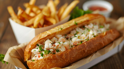 Lobster roll sandwich