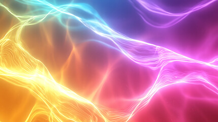 Radiant Multicolor Wave Flow Abstract Background