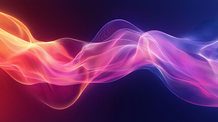 Naklejka premium Bright Multicolor Light Waves Abstract Background