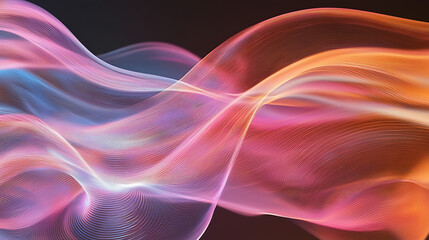 Fototapeta premium Colorful Flowing Neon Wave Abstract Background