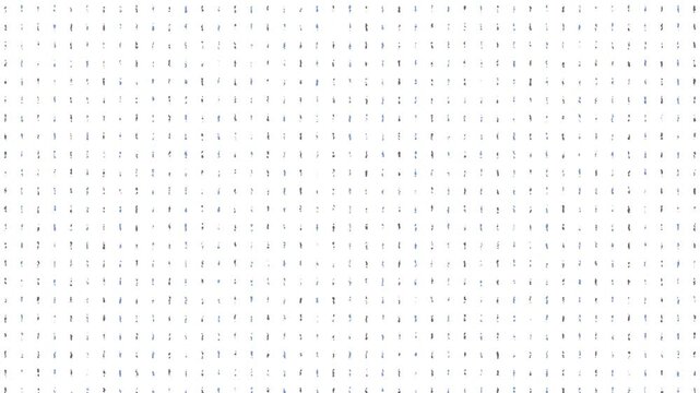 Abstract motion graphics background with striped grey and blue texture pattern loop animation white background