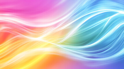 Obraz premium Colorful Light Waves Abstract Background