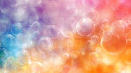 Abstract background with soft pastel color and glowing light orbs.