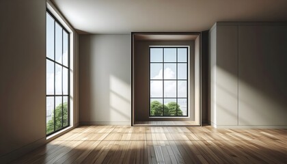 Empty space inside an apartment