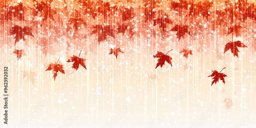 Poster fall background. a serene transition of autumn hues with deep burgundy fading into soft gold, adorne