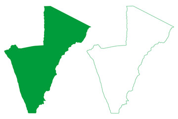 Barra municipality (Bahia state, Municipalities of Brazil, Federative Republic of Brazil) map vector illustration, scribble sketch Barra map