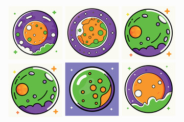 Creative Halloween Icon silhouette vector style with background