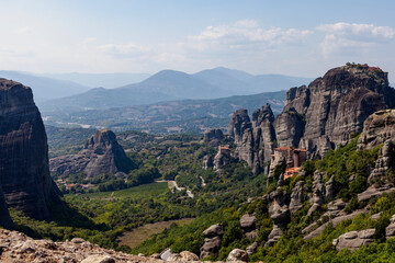 Eastern Orthodox monasteries on the Meteora rock formation, Trikala, Greece