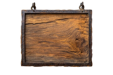 Fototapeta premium Rustic wooden signboard with a natural texture, suitable for signage or decoration