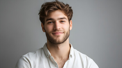 Smiling Man in Casual Comfortable Moments