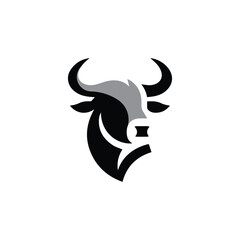 Bull logo design inspiration, bull head Logo design template