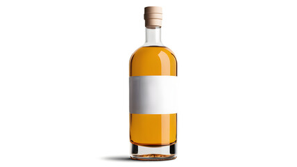 Blank liquor bottle, mockup, on transparent background, png, cutout