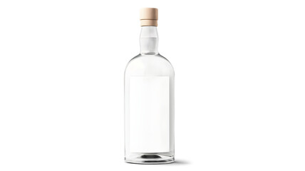 Blank liquor bottle, mockup, on transparent background, png, cutout