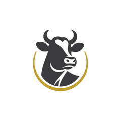 Cow Logo. Premium Cow farm product logo design vector. Vintage Cattle Angus Beef logo