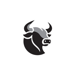 Bull logo design inspiration, bull head Logo design template