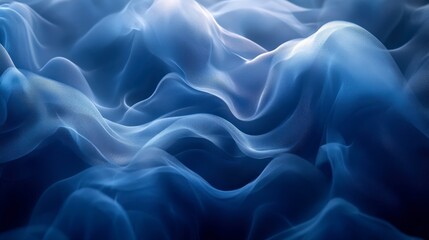 Obraz premium Smoky Blue Abstract Background with Fluid Shapes