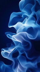 Fototapeta premium Smoky Blue Abstract Background with Fluid Shapes