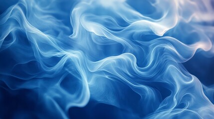 Obraz premium Smoky Blue Abstract Background with Fluid Shapes