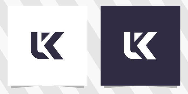 letter lk kl logo design vector